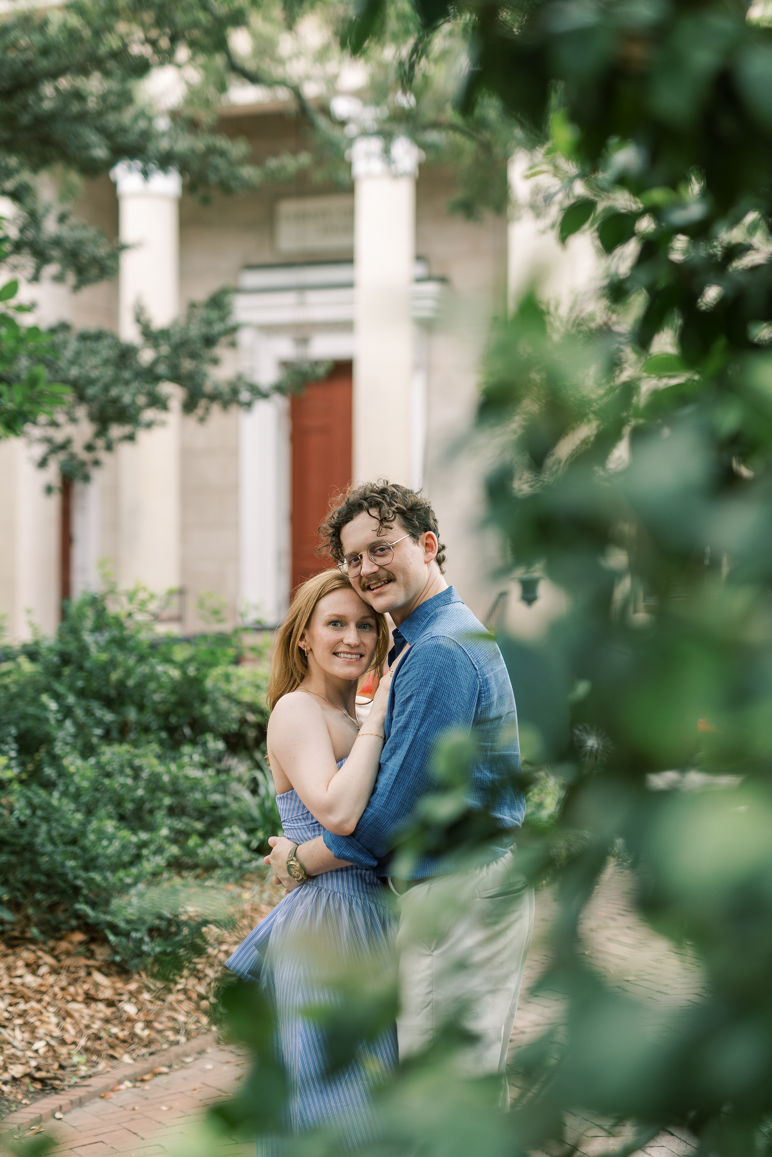 Morgan and Brendan enjoying a candid engagement moment
